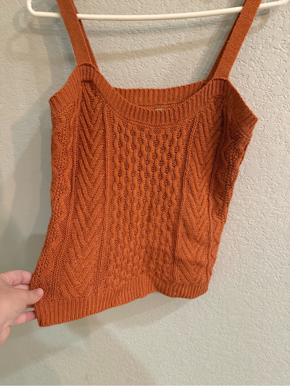 Absolutely Famous Rust Cable-Knit Tank - Picture 2 of 3